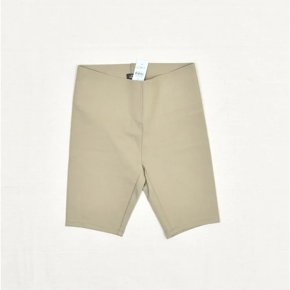 NEW Loft Women's Biker Shorts Pull On Solid Polyester Brown Size XSP